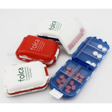 Logo OEM Mini boîte de rangement de médecine de bijoux de voyage en plastique